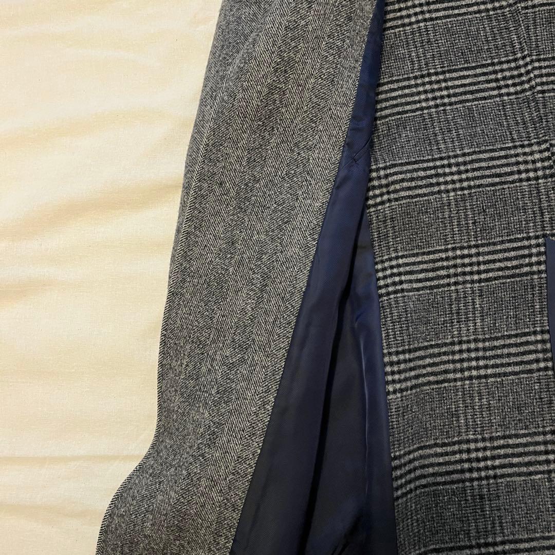 【レア★未使用に近い★滑らかなカシミヤ混】SHIPSヘリンボーンチェスターコート