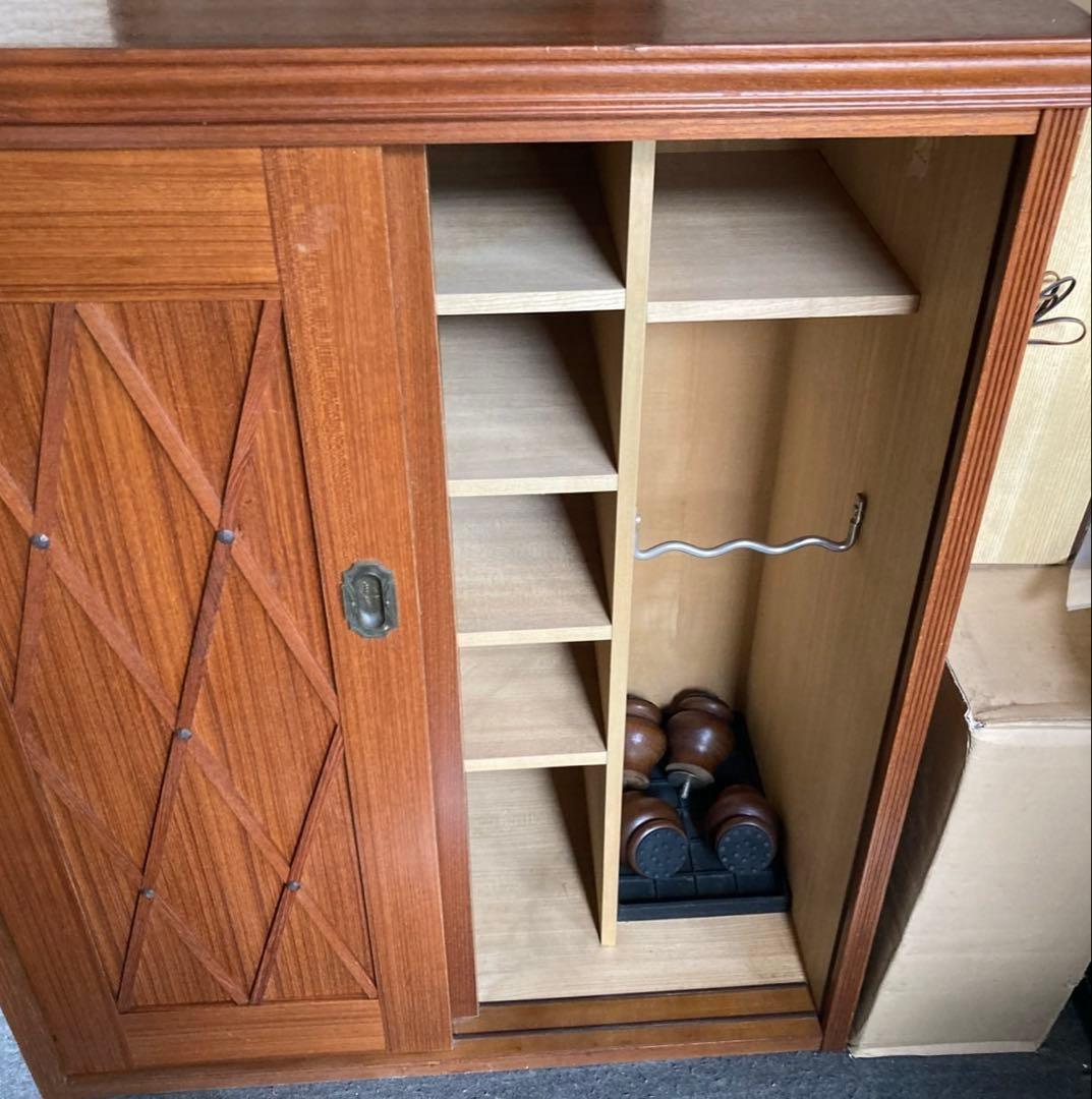 最終値下　木製シューズラック ダイヤモンドパターン 天然木