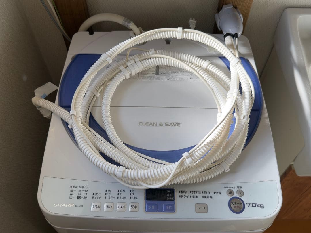 送料込み SHARP ES-T708-A 7kg 洗濯機 2014年製