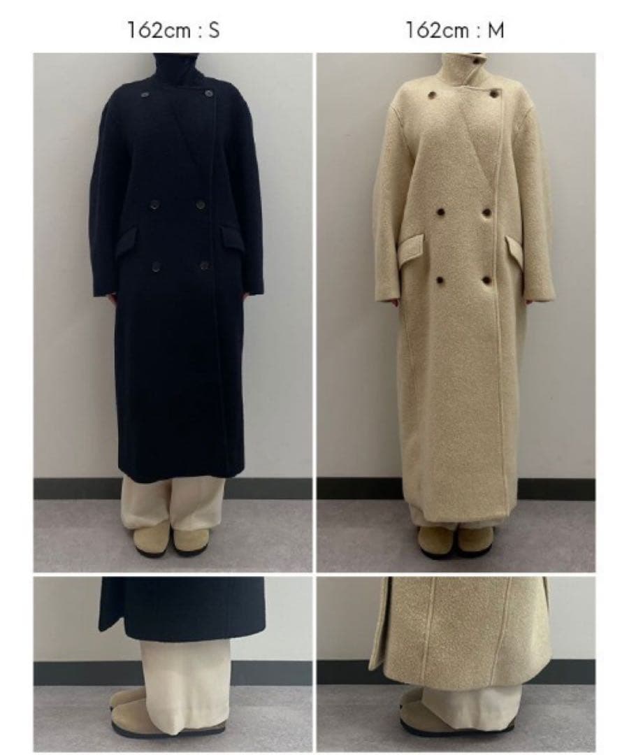 完売【新品】ETRE TOKYO ダブルブレストウールコート