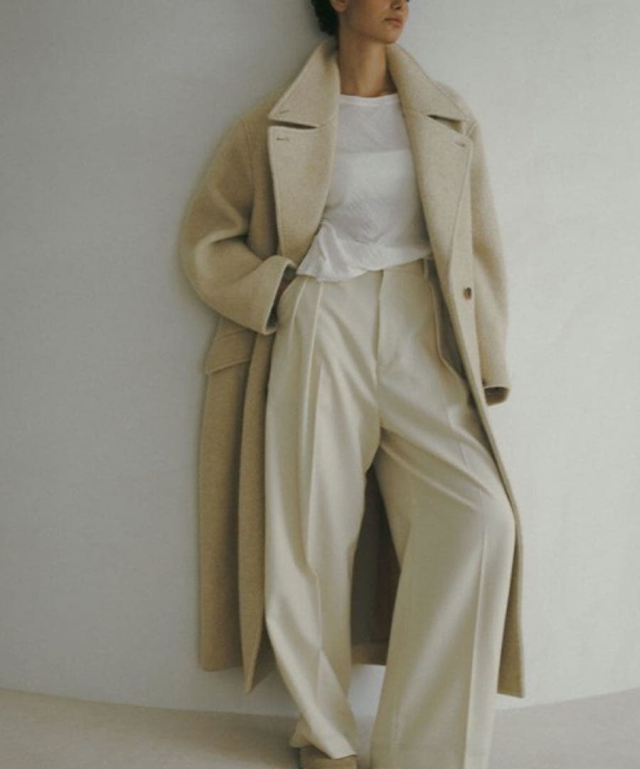 完売【新品】ETRE TOKYO ダブルブレストウールコート