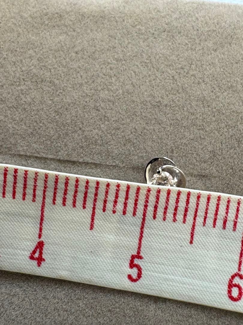 Pt900ダイヤモンドピアス一粒ローズ ツツミ