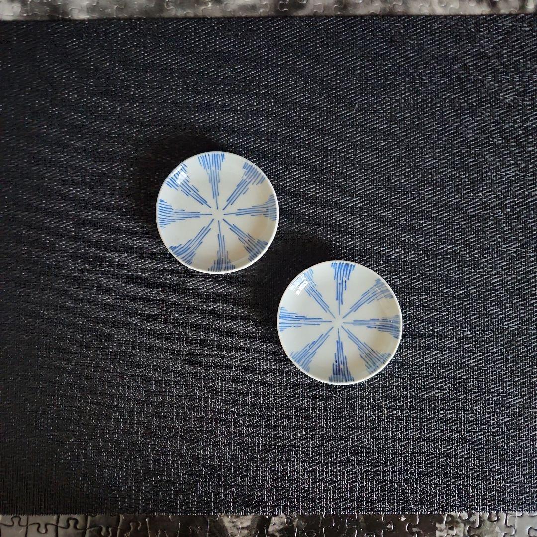 -61\a10　①　豆皿　染付　醤油皿　薬味皿　レトロ