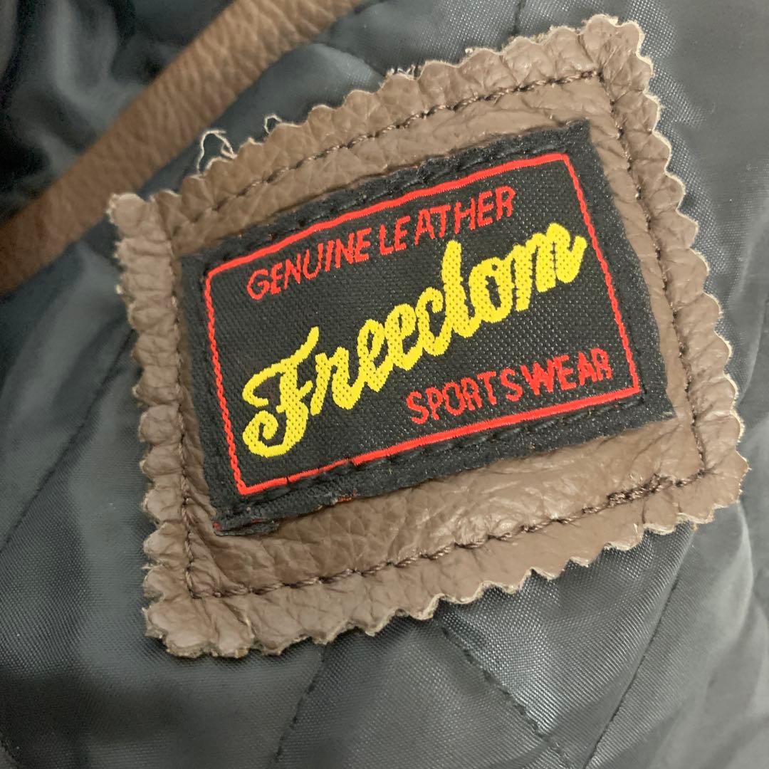 美品！フリーダム革ジャン バッファローレザー シングルライダース ジャケットLL