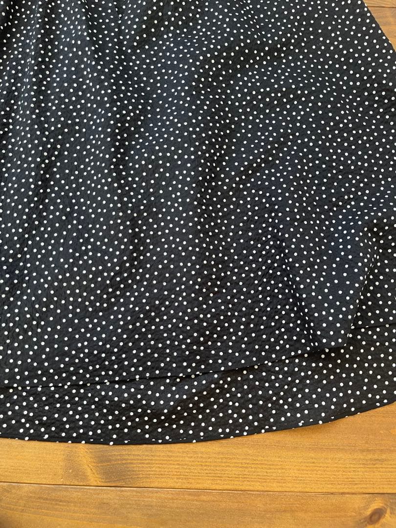 OUR アワーホーム　綿100％アイロンいらずのサマーブラウス　ドット