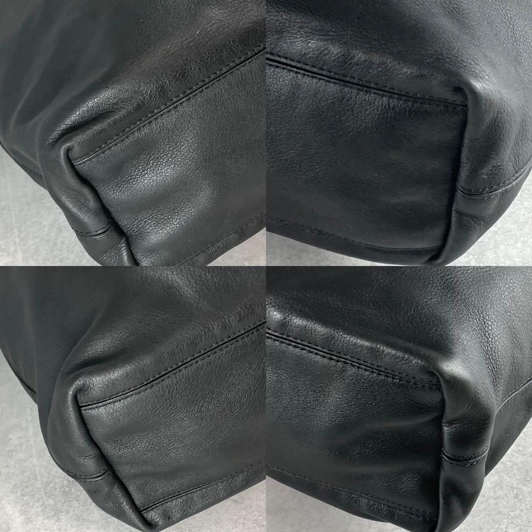 ✨美品✨コーチ　ブリーカー　トートバッグ　リバーシブル　キャンバス×レザー　黒