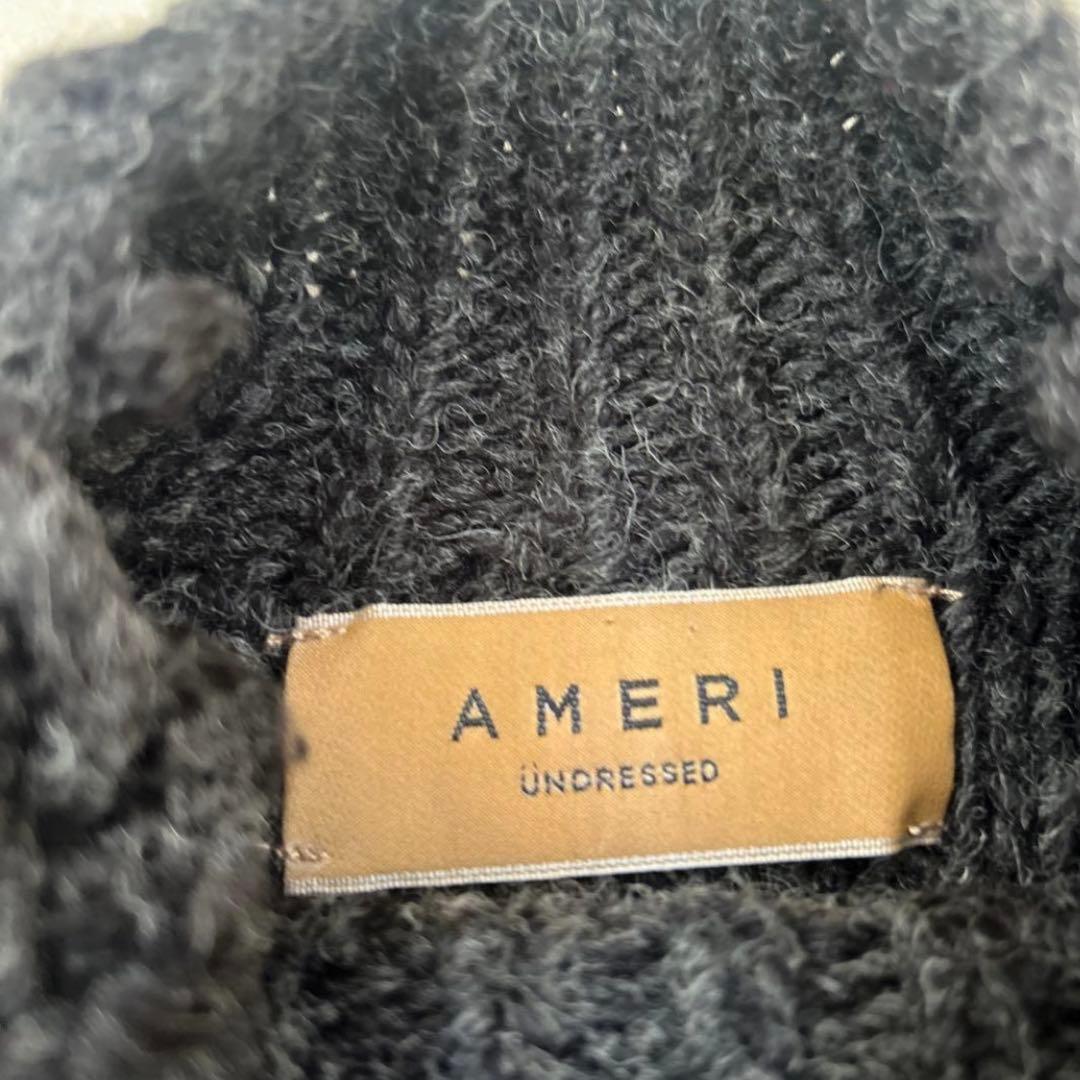AMERI UNDRESSED ダークグレー ニットセーター
