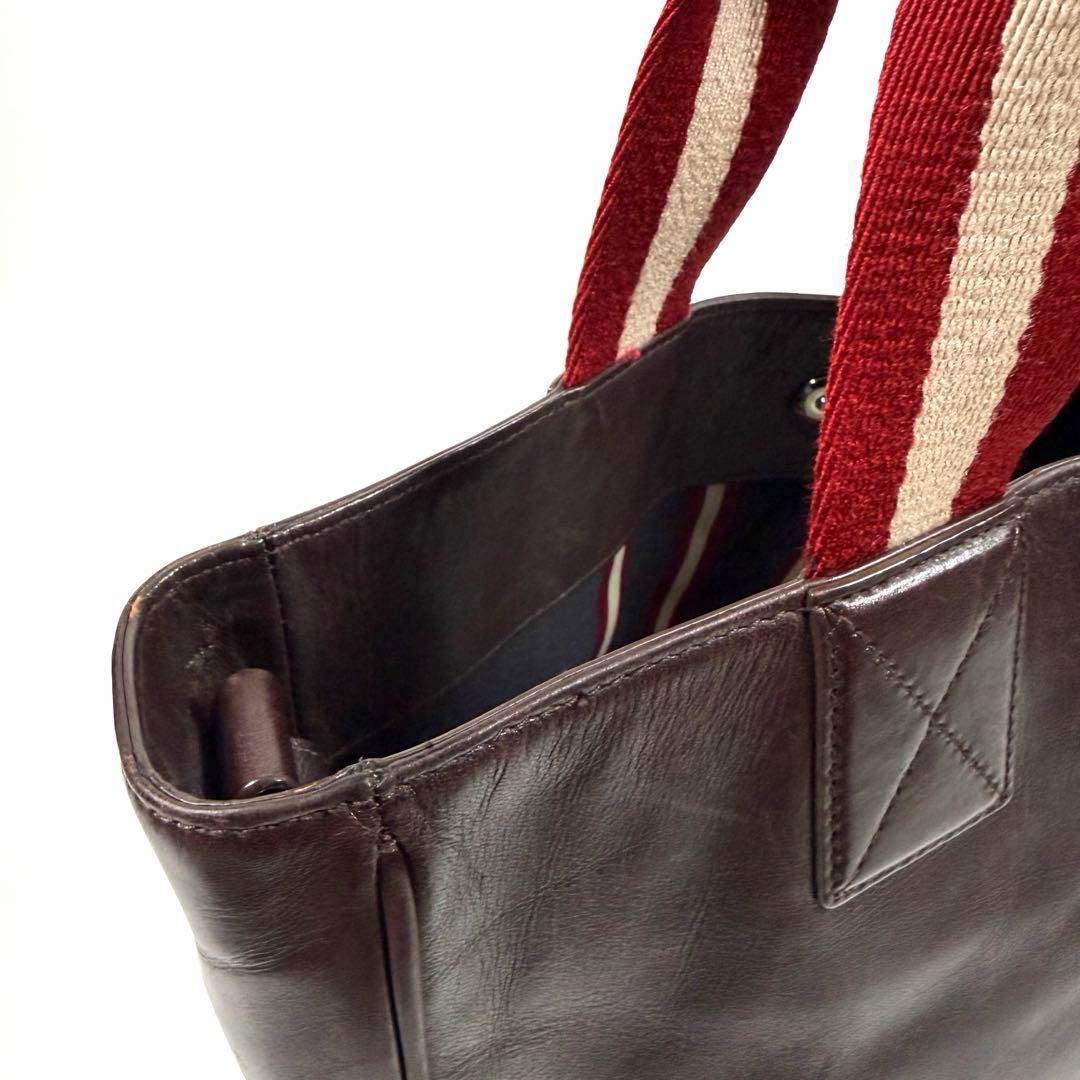【美品】Bally バリー　トートバッグ　2way トレインスポッティング　濃茶