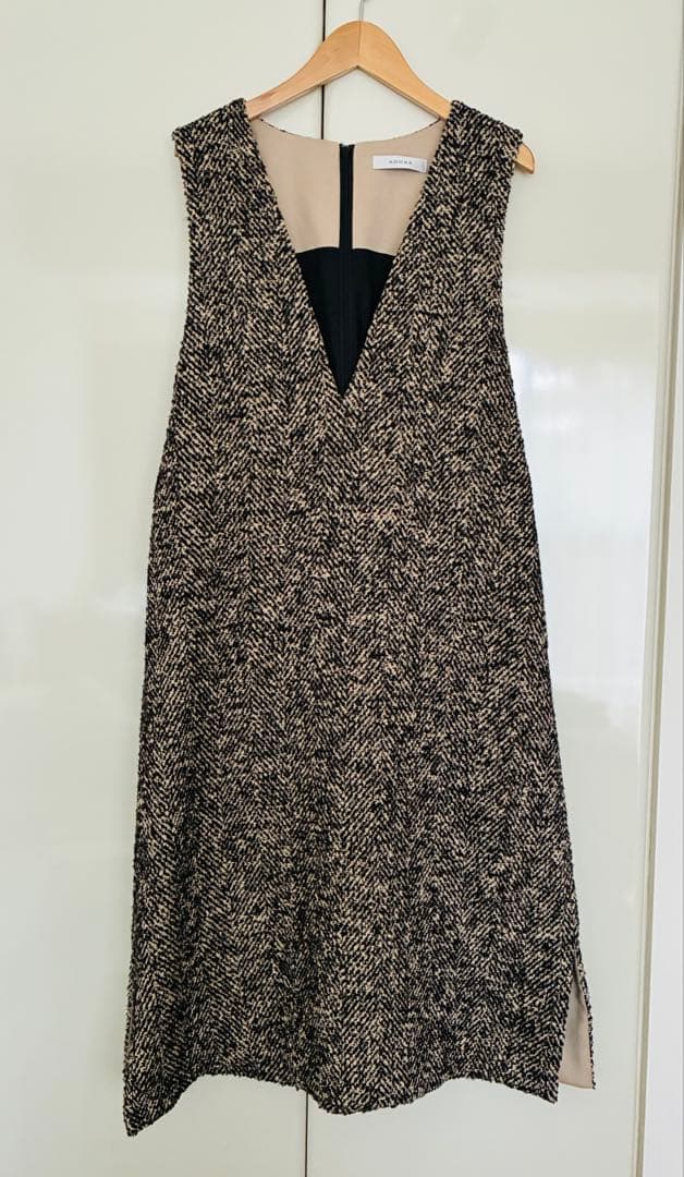 ✴︎ADORE ✴︎ ツイード Vネック ワンピース