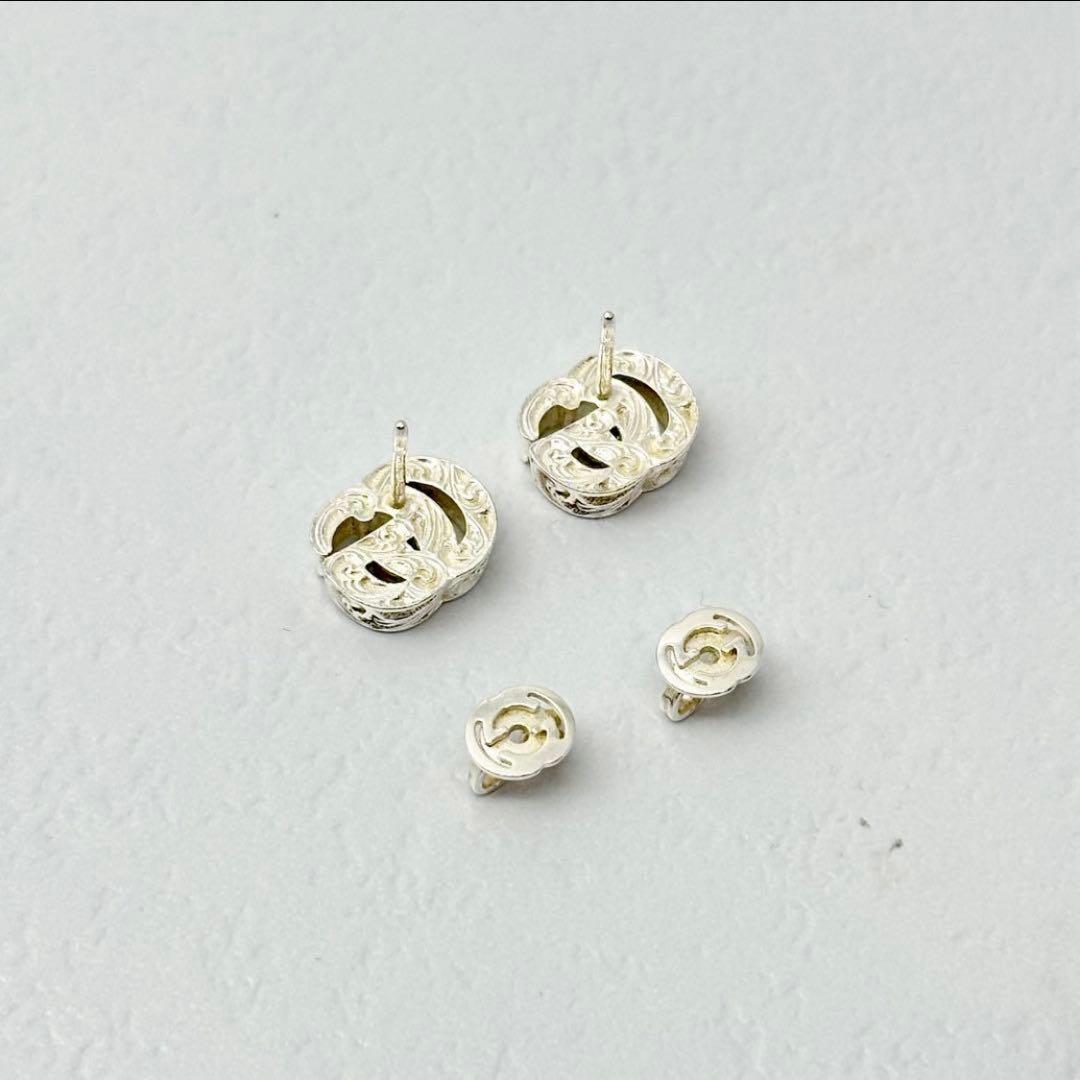 美品 GUCCI ダブルG ピアス マーモント アラベスク シルバー 925
