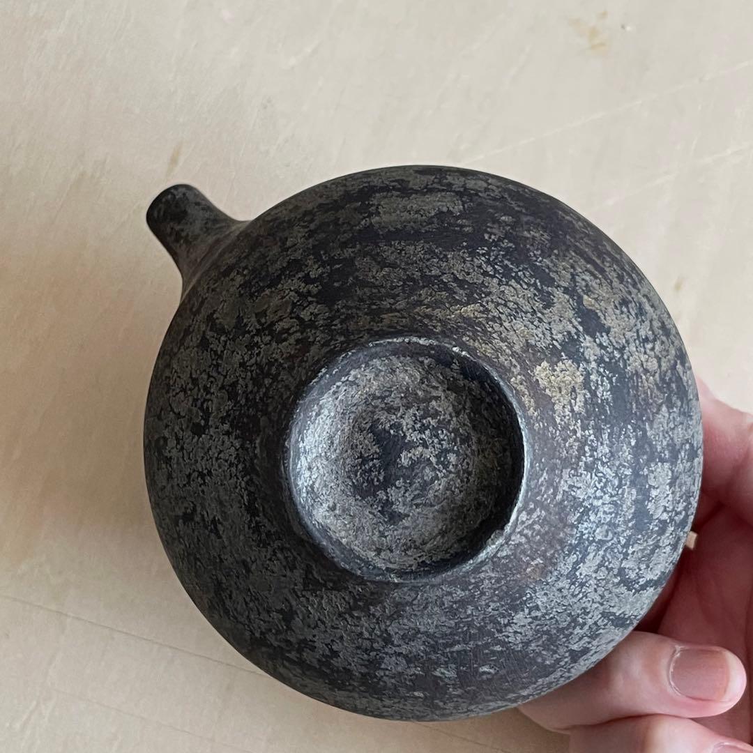 大浦裕記さん 陶胎漆器 黒錫 片口 酒器 茶器 茶海にも 検：伊藤環 内田剛一