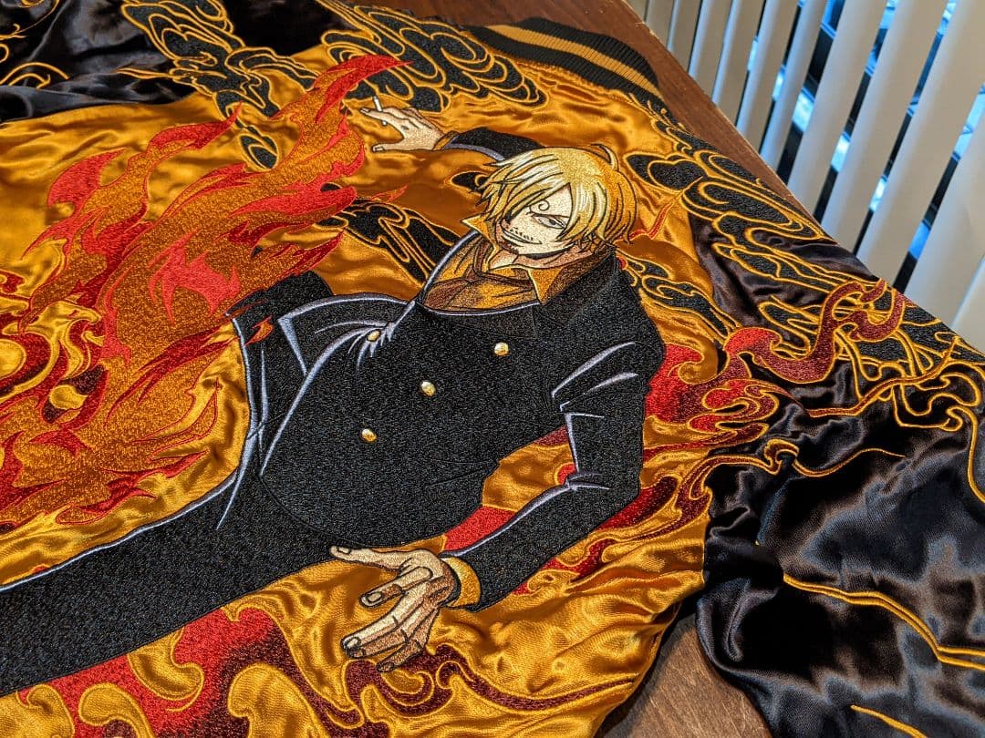 絡繰魂　ONE PIECE　スカジャン　リバーシブル　スーベニアジャケット　　黒