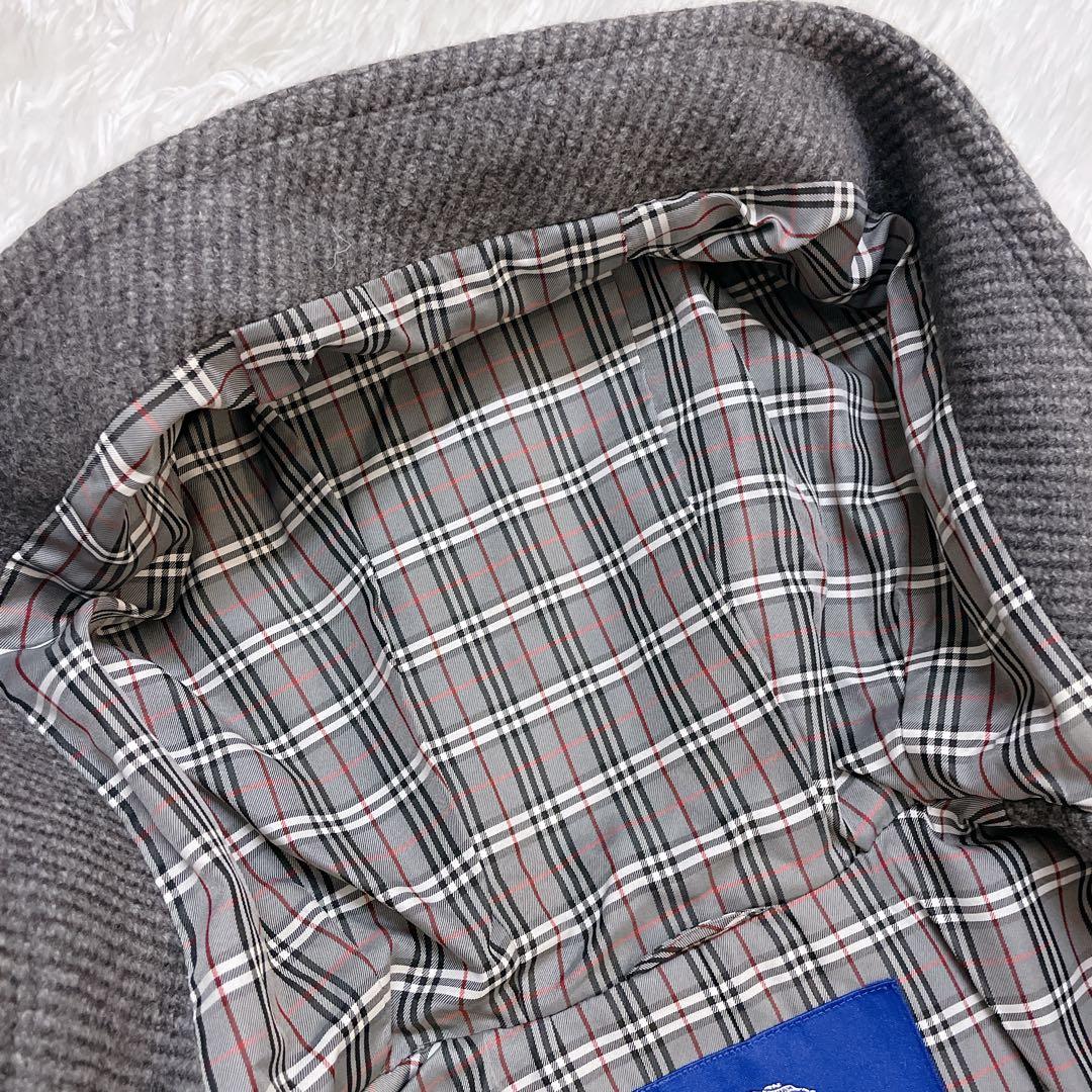 美品✨バーバリーブルーレーベル ダッフルコート グレー ノバチェック トグル M