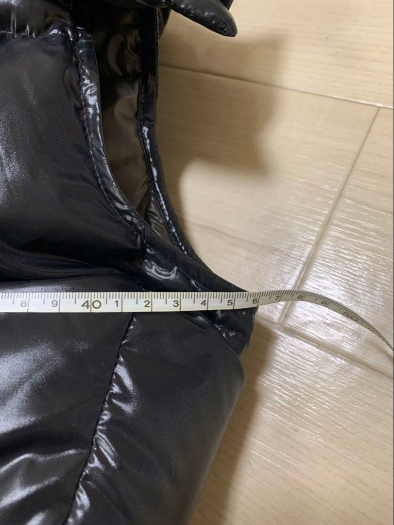 T-MUNE モンクレールブラック ダウンベスト フード付き　GALENE