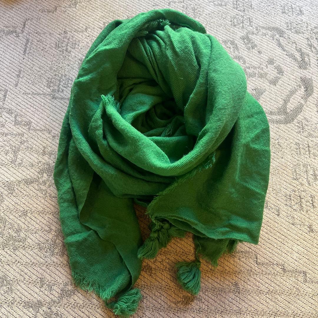 アーツアンドサイエンス ARTS&SCIENCE グリーン大判ストール