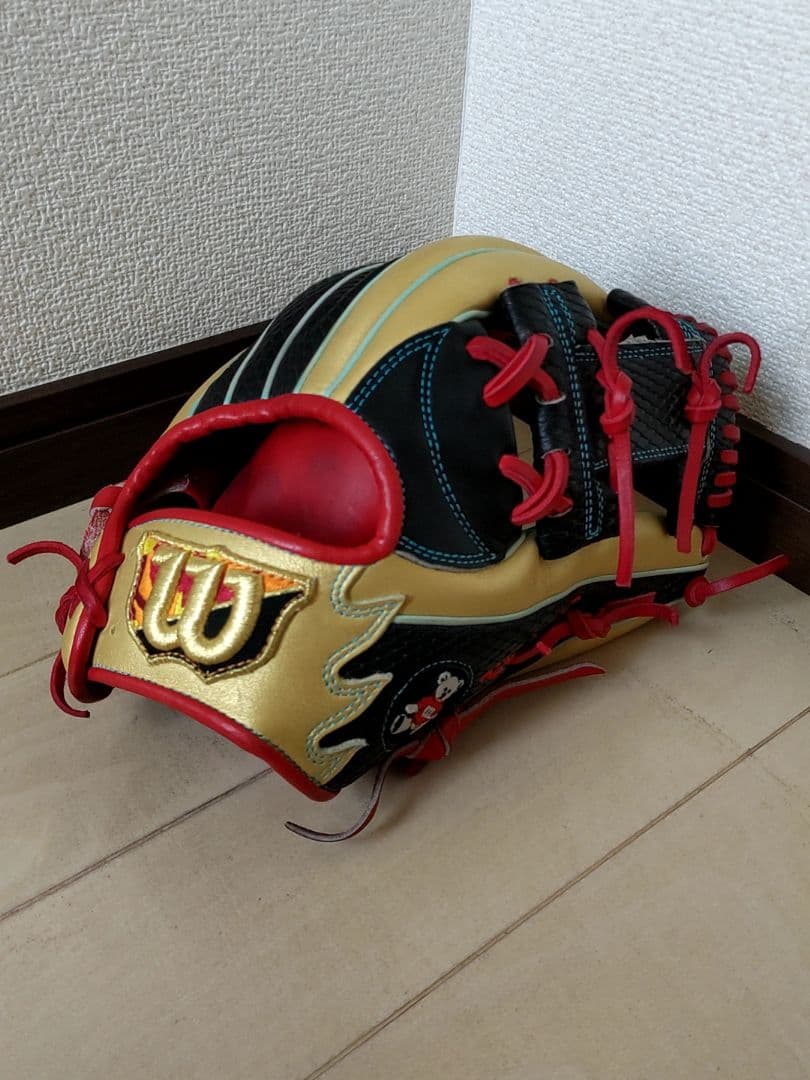 ウィルソン　軟式内野　オーダーグローブ　87型　鬼滅の刃　煉獄杏寿郎風