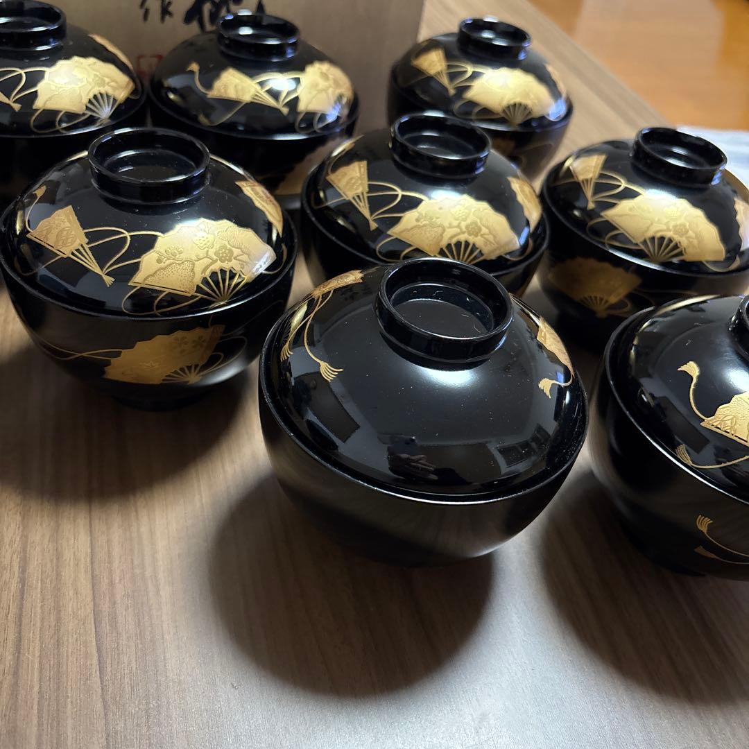 漆器　吸物椀10客セット