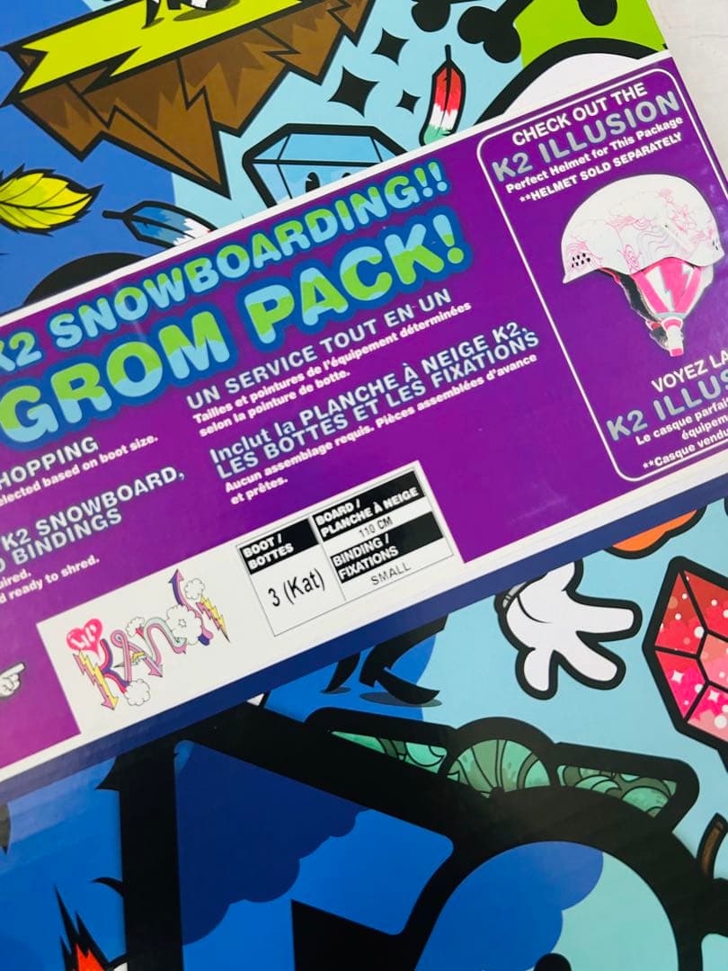 美品K2 Lil Kat スノーボード110Burton手袋/キャプ