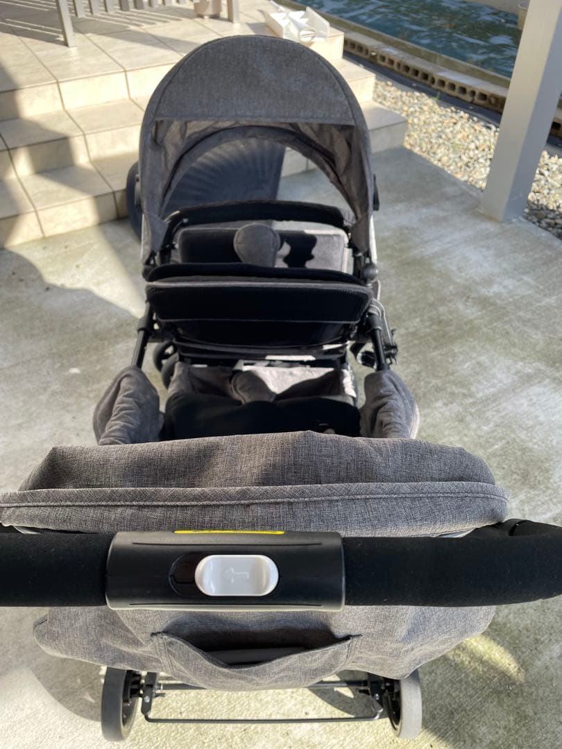 besrey 2人乗りベビーカー グレー