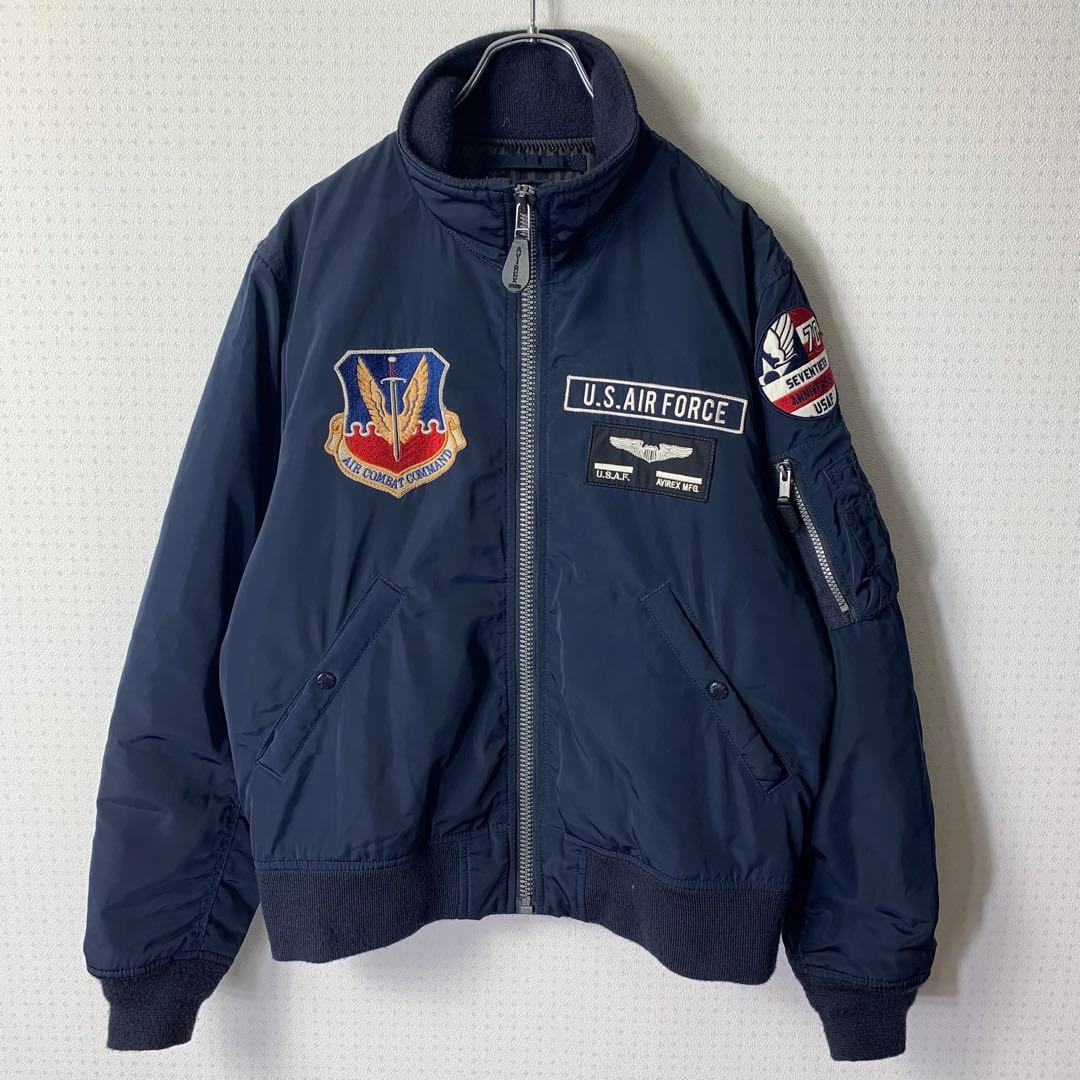美品 AVIREX アメリカ空軍70周年記念 フライトジャケット MA-1 L