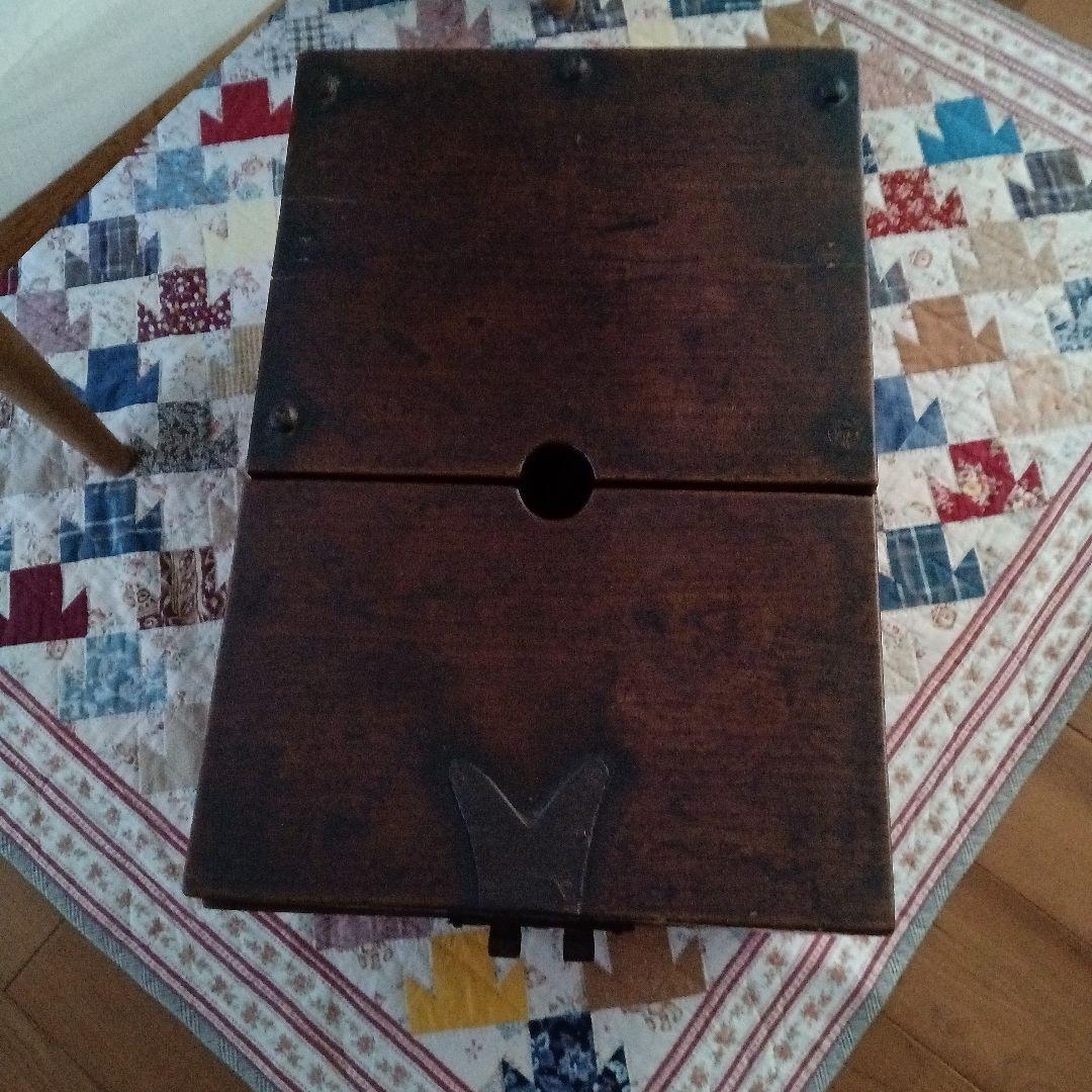 明治期☆銭箱☆無垢の総ケヤキ一枚板