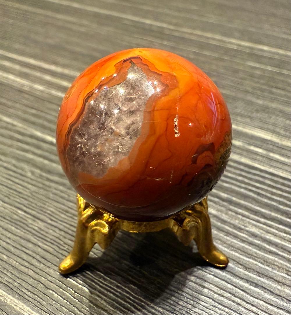 希少♡ 激レア 戦国紅瑪瑙 スフィア 丸玉 ① 瑪瑙 天然石