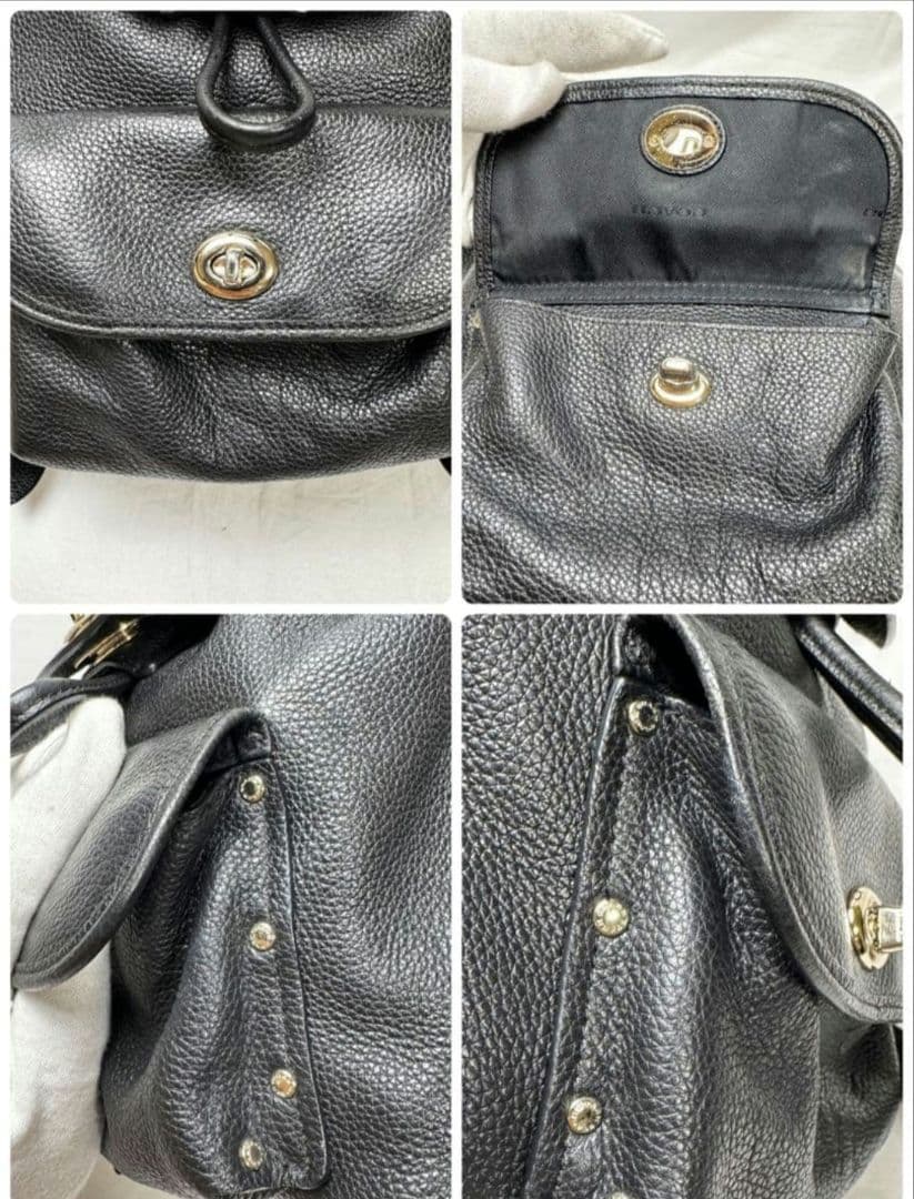 16日価格❕極美品♥️COACHリュック✨中身が飛び出さない安全ターンロック♥️