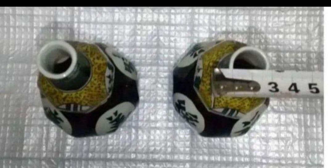 九谷焼 角福 徳利 共箱