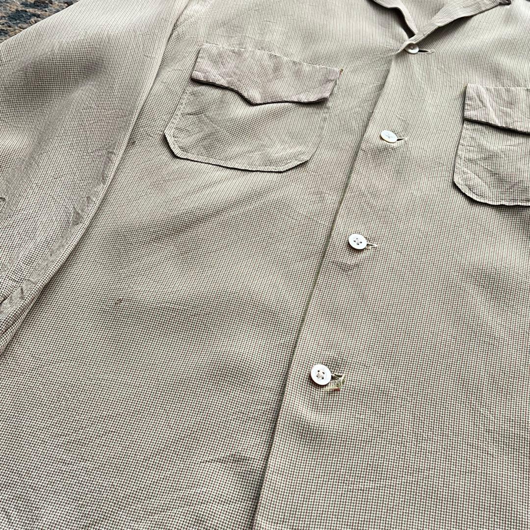 50s PILGRIM レーヨン シャツ フラップ 検 60s ギャバジン
