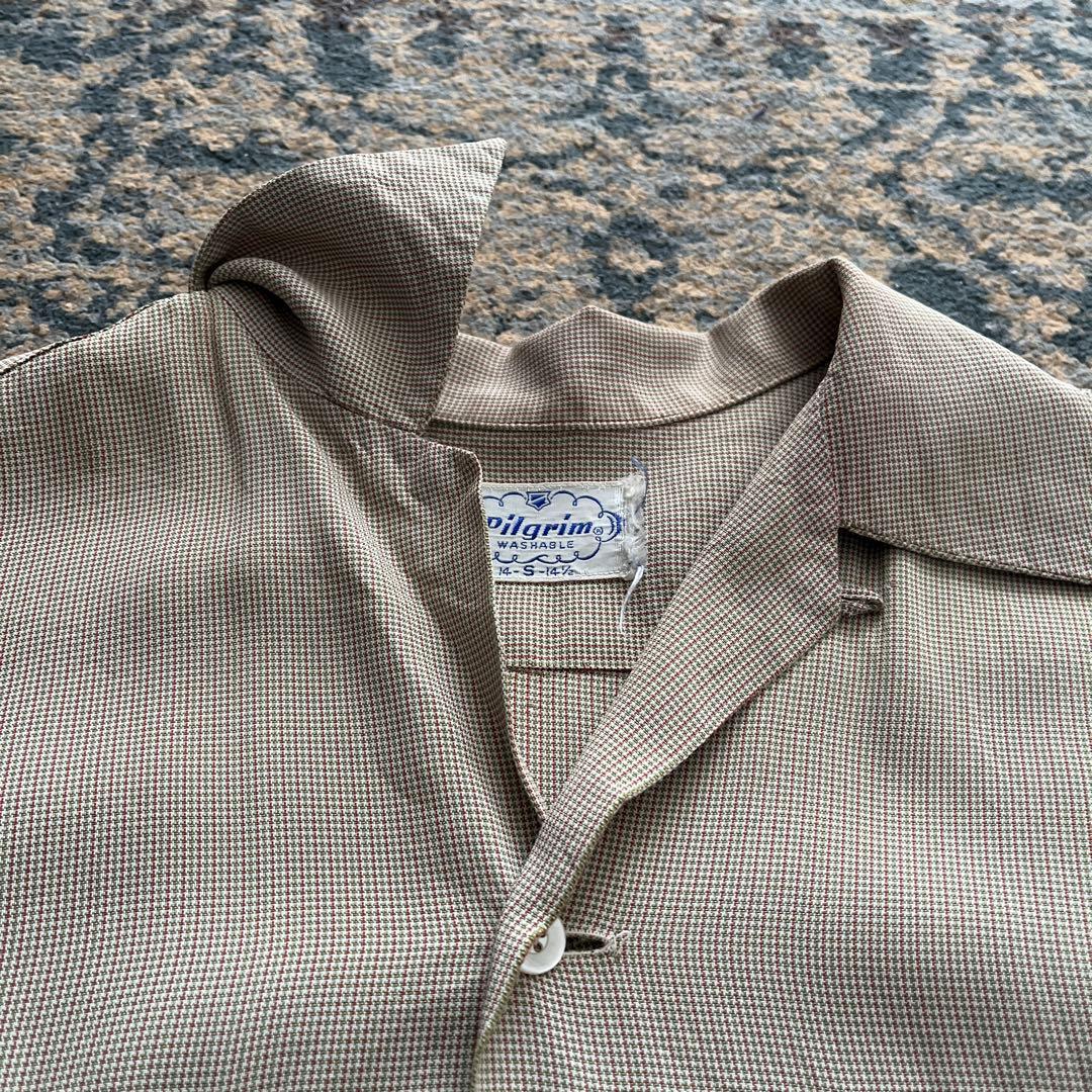 50s PILGRIM レーヨン シャツ フラップ 検 60s ギャバジン