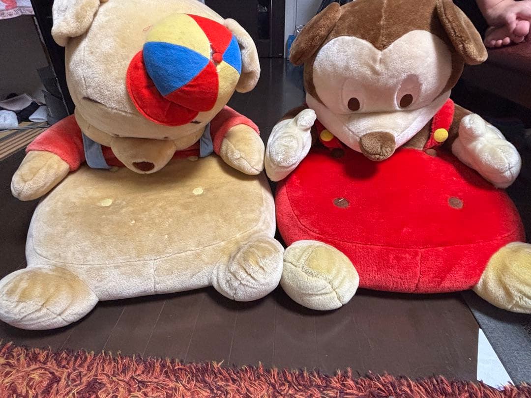 【販売終了】ディズニー プーさん＆ミッキー 大きめ座椅子 2点セット