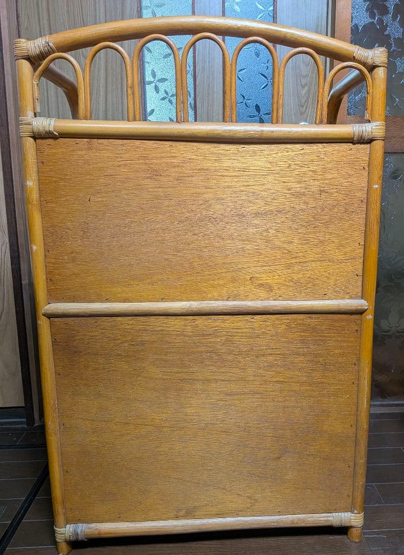 ラタン 5段 ラタンチェスト 籐チェスト 籐タンス 昭和レトロ　ラタンタンス