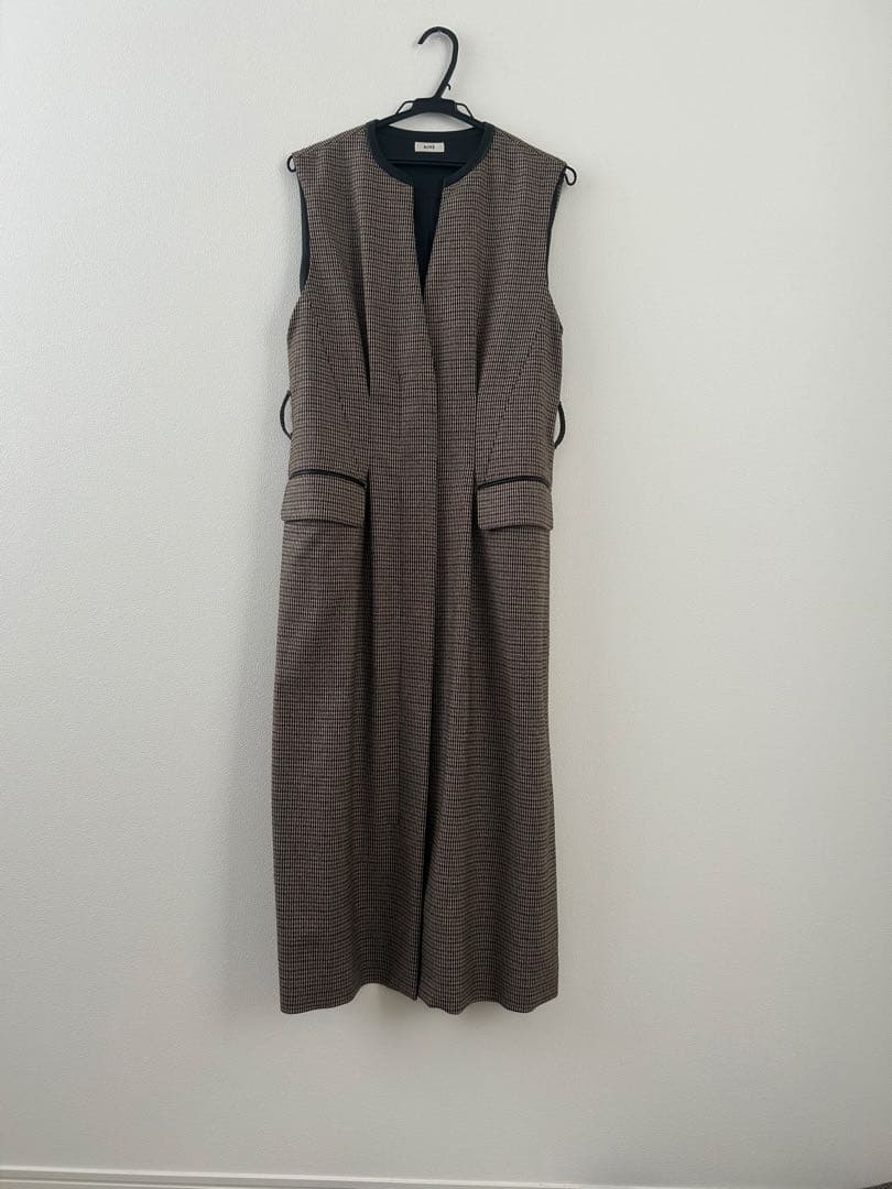 ROPE チェック柄 ノースリーブワンピース