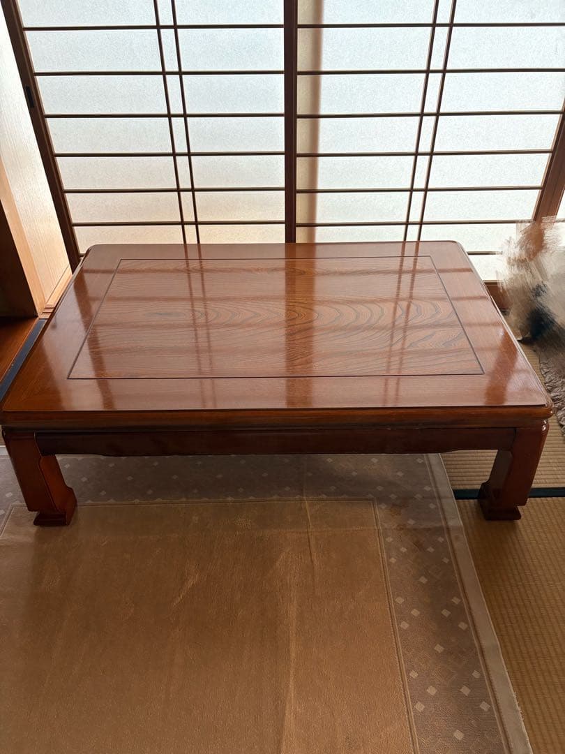 【送料込】木製座卓 天然木化粧合板　センターテーブル　ローテーブル