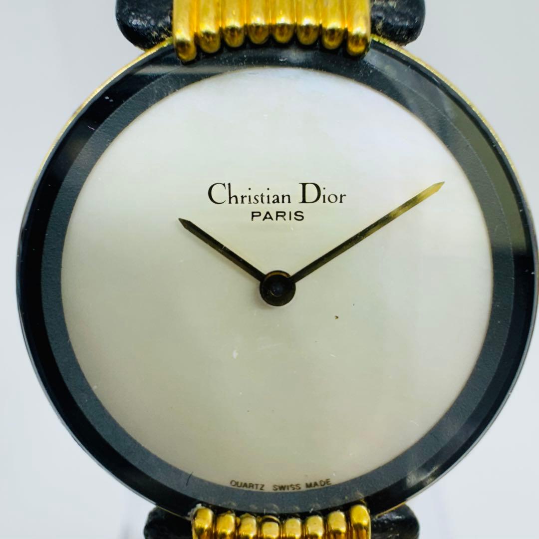 ✨Dior✨ブラックムーン✨ホワイトシェル文字盤✨バギラ✨クオーツ✨腕時計✨