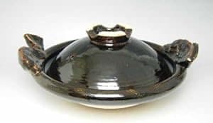 【再値下げ】新品　土鍋　圡楽窯　魚手黒鍋　尺２寸　12号　土楽　5～6人用