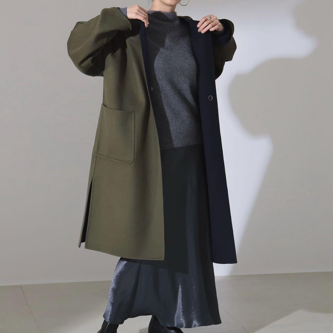 Demi-Lnxs BEAMS ビームス　リバーシブルコート　ネイビー✖︎カーキ