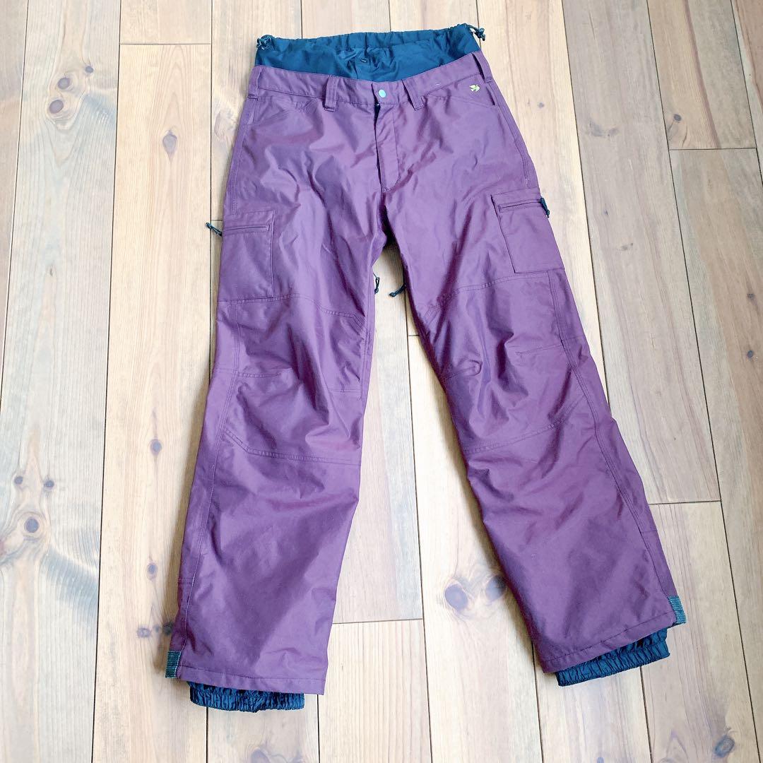 GREENCLOTHING スノーボードパンツ 紫茶色　Lサイズ