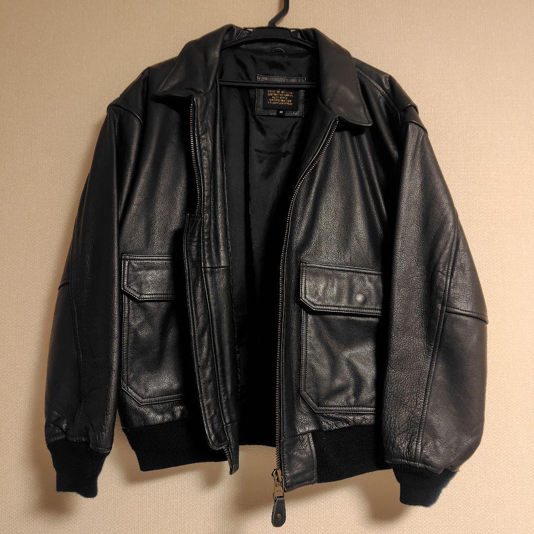 【SALE】A-2 黒レザーフライトジャケット