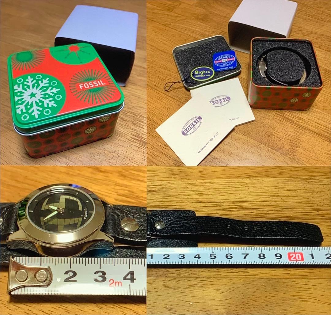 フォッシル　FOSSIL ビッグティック　缶ケース付属　完品