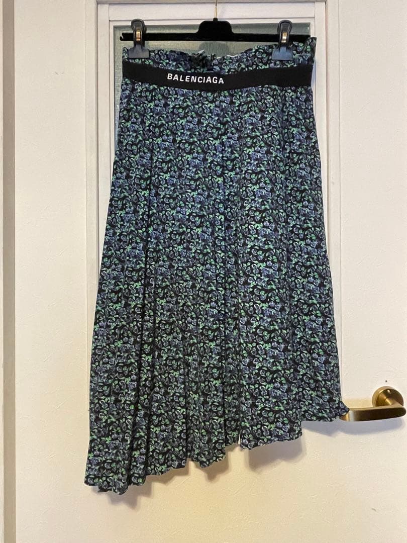 BALENCIAGA フラワープリント プリーツスカート　【美品】