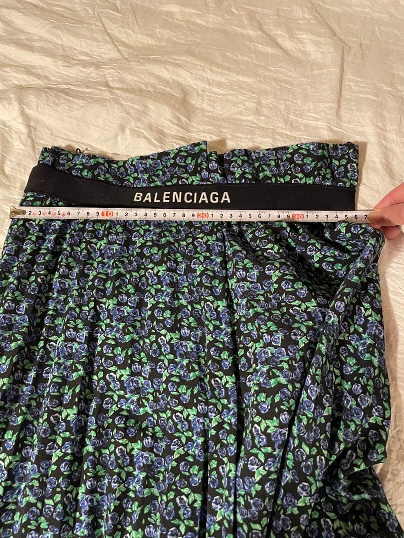 BALENCIAGA フラワープリント プリーツスカート　【美品】
