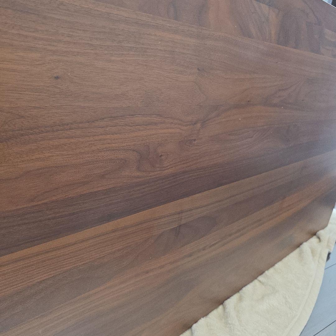 無印良品　木製テーブル (引出付) /ウォールナット材