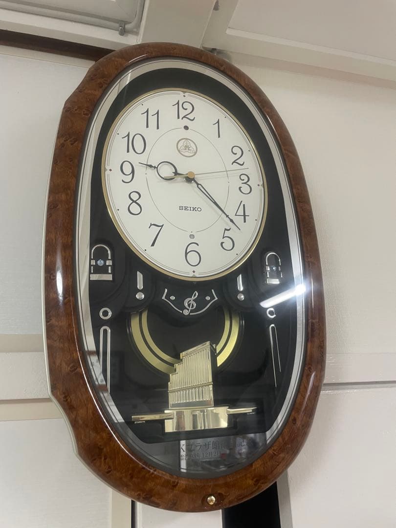 SEIKO AM904B 音楽機能付き掛時計 楕円形全国発送