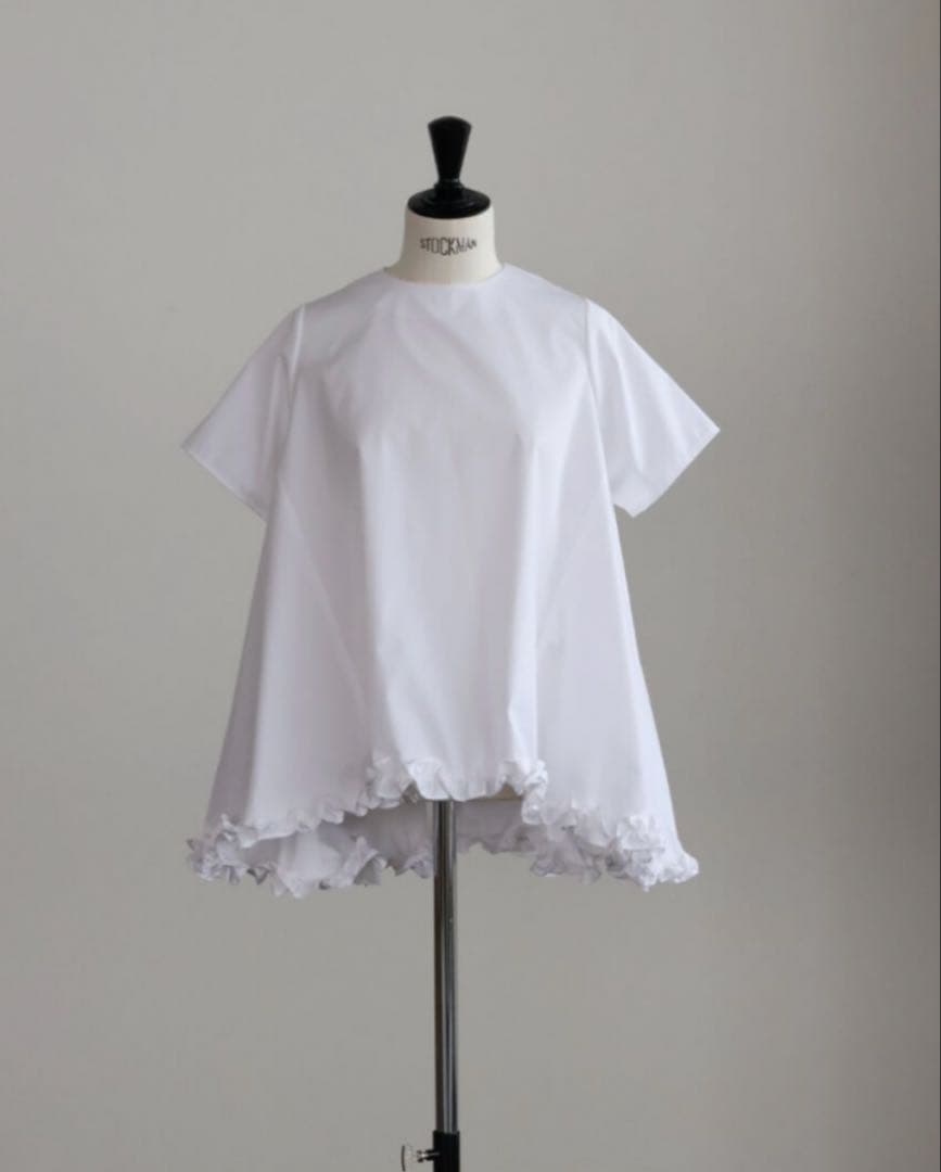 【再値下げ】OHGA FRILL short sleeves (White)