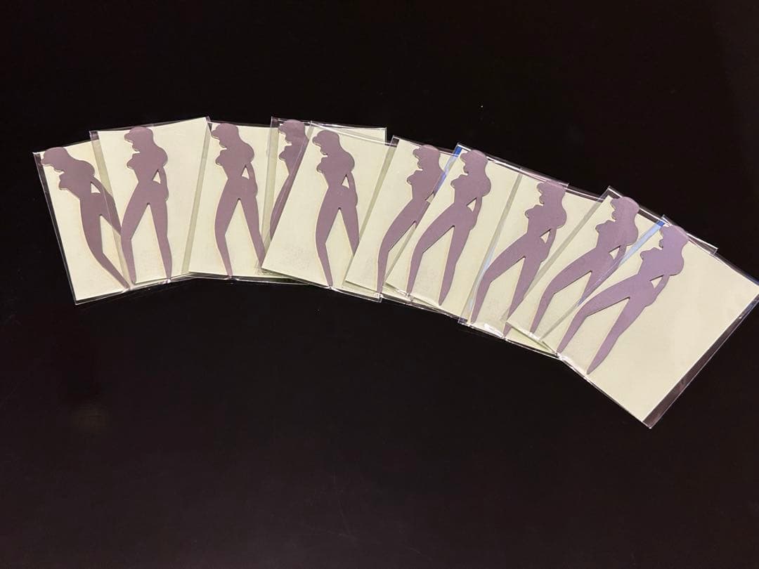 超オシャレ女性シルエットのデザイン グリーンフォーク 10枚セット