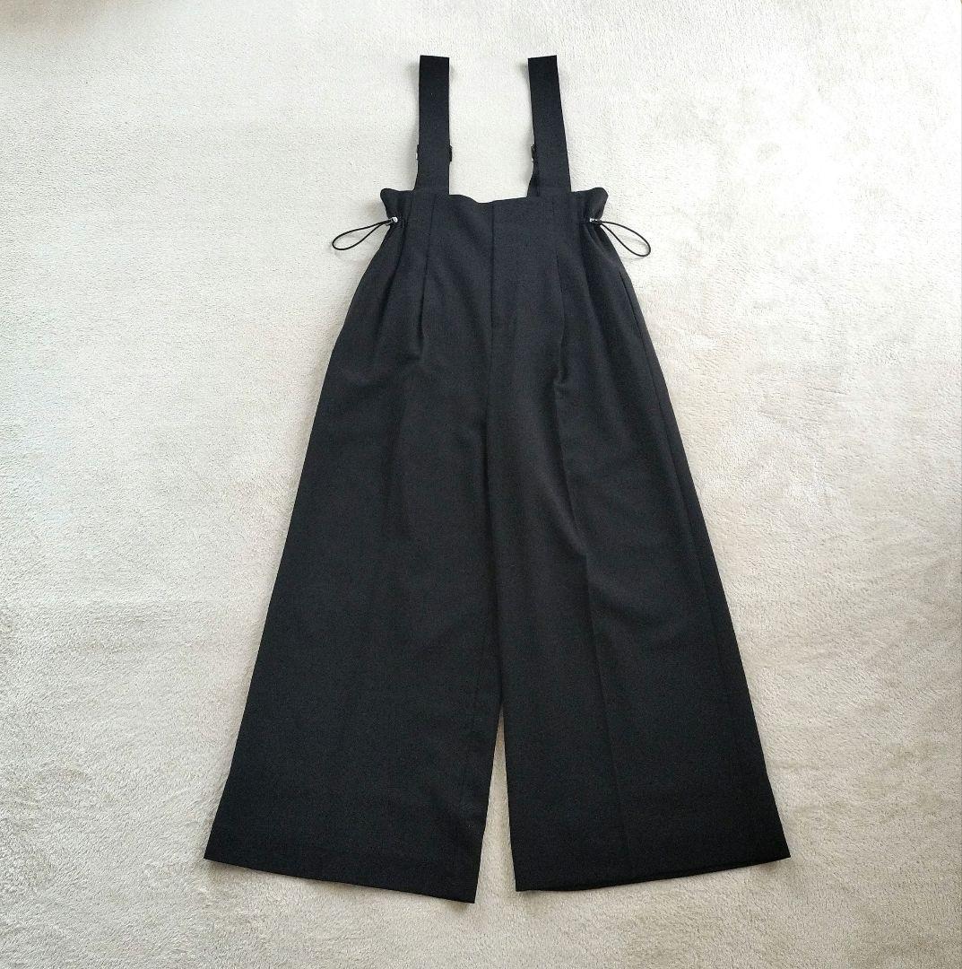 arpege storyサイドギャザーサロペット2025 S black