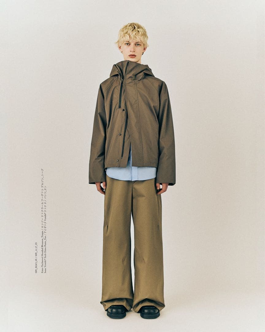 vujade enzo double zip jacket black ナイロン