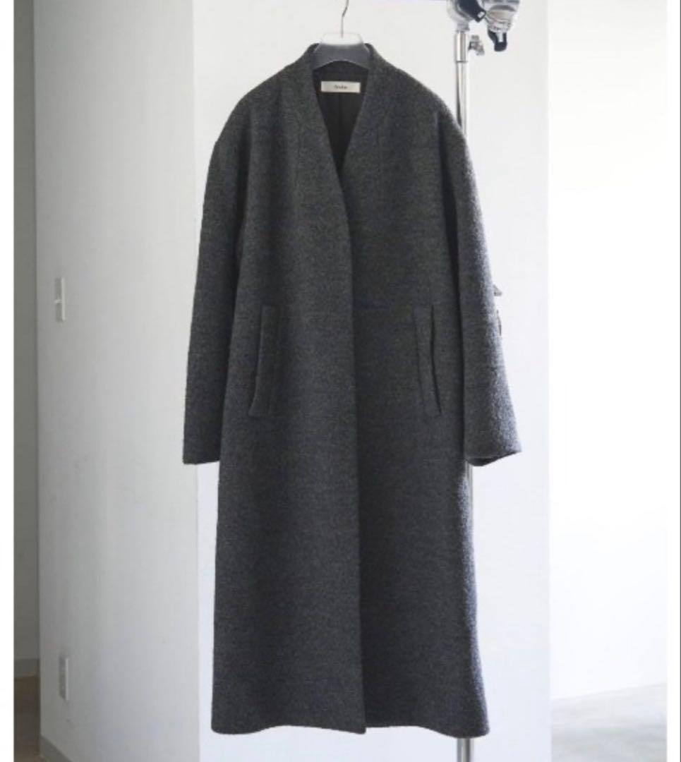 ジャケット・アウター anuke Collarless Cocoon Coat
