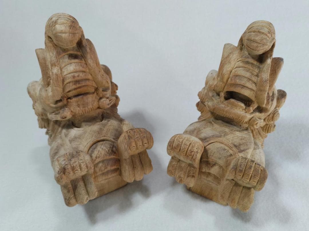 値下げ！★☆象鼻3寸 1組（2体阿吽）社寺仏閣、山車、神輿木鼻彫刻